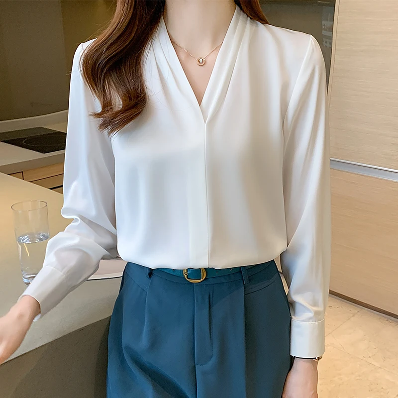 Fashion New Long Sleeve V-Neck Women Blouse Office Lady Chiffon Blouse Shirt Women Tops Blusas Mujer De Moda 2024 Blusa H410
Fashion New Long Sleeve V-Neck Women Blouse Office Lady Chiffon Blouse Shirt Women Tops Blusas Mujer De Moda 2024 Blusa H410