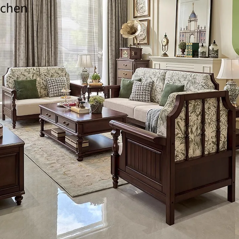 ZMLVintage Fabric Sofa, All Solid Wood Vintage Living Room Furniture, Chenille Sectional Sofa, Walnut Wood Sofa
ZMLVintage Fabric Sofa, All Solid Wood Vintage Living Room Furniture, Chenille Sectional Sofa, Walnut Wood Sofa