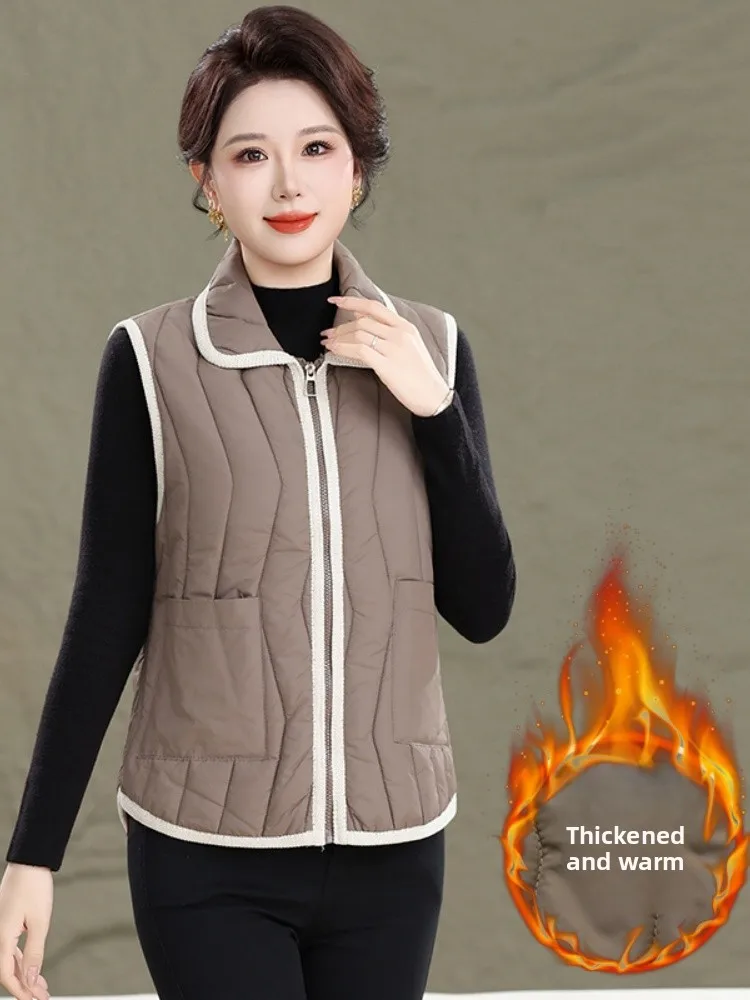 Утепленный жилет для мам: осенне-зимний повседневный модный универсальный жилет с подплечниками для женщин среднего и старшего возраста
Утепленный жилет для мам: осенне-зимний повседневный модный универсальный жилет с подплечниками для женщин среднего и старшего возраста