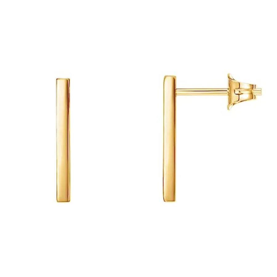 14K Gold Plated 925 Sterling Silver Post Dainty Mini Bar Stud Earrings Gold Earrings for Women
14K Gold Plated 925 Sterling Silver Post Dainty Mini Bar Stud Earrings Gold Earrings for Women