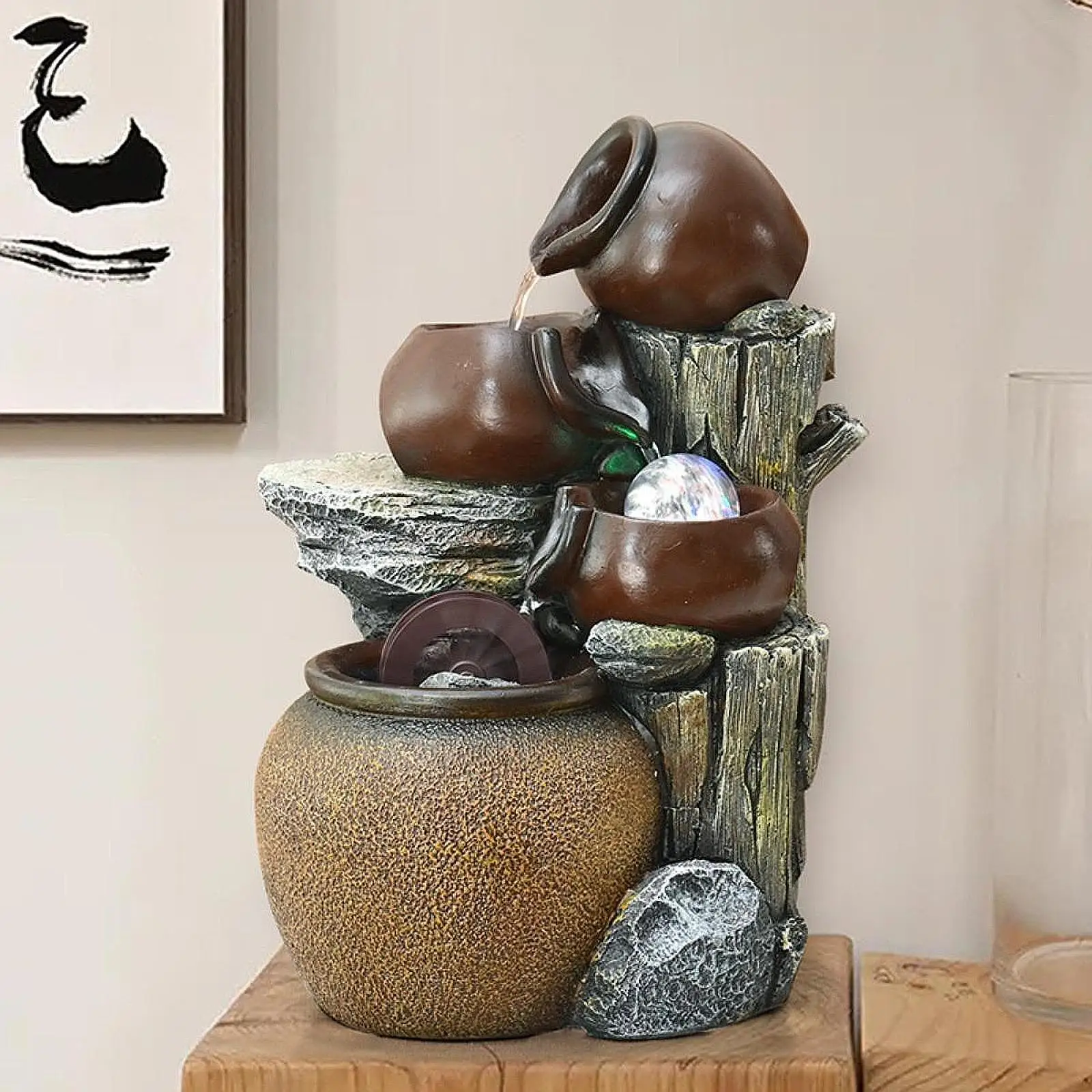Tabletop Fountain Collection Centerpiece Desk Decor with Rotating Light Ball for Housewarming Office Indoor Home Living Room
Tabletop Fountain Collection Centerpiece Desk Decor with Rotating Light Ball for Housewarming Office Indoor Home Living Room