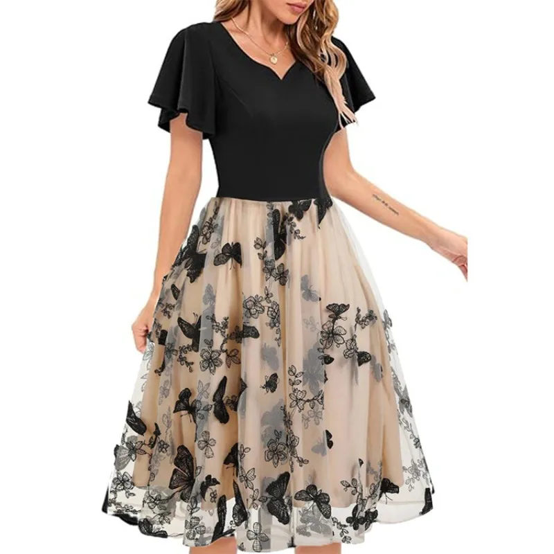2025 New Retro Women Summer Dresses Embroidery V-Neck Vintage 1950s 60s Elegant Dress Sexy Rockabilly Party Dress Midi Vestidos
2025 New Retro Women Summer Dresses Embroidery V-Neck Vintage 1950s 60s Elegant Dress Sexy Rockabilly Party Dress Midi Vestidos