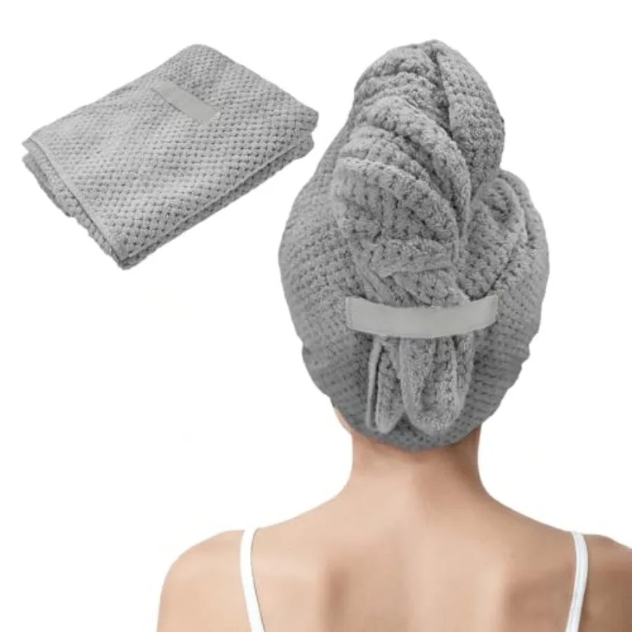 Large Microfiber Hair Towel for Women, Super Soft Absorbent Quick Dry Hair Towel Wrap with Elastic Band, Fast Drying Anti Frizz
Large Microfiber Hair Towel for Women, Super Soft Absorbent Quick Dry Hair Towel Wrap with Elastic Band, Fast Drying Anti Frizz