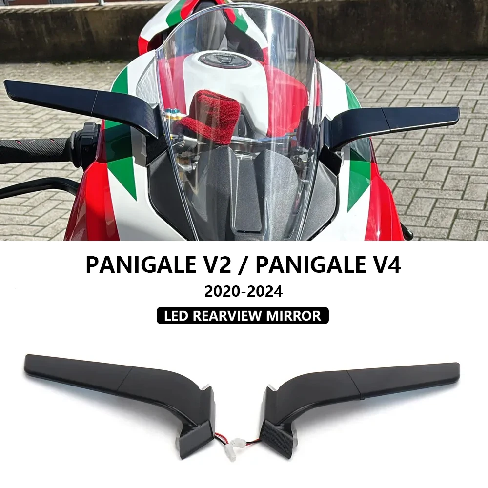 New Motorcycle For Ducati Panigale V2 2020-2023 PANIGALE V4 2018-2022 Rearview Mirrors with LED Rotating Adjustable Wing Mirrors
New Motorcycle For Ducati Panigale V2 2020-2023 PANIGALE V4 2018-2022 Rearview Mirrors with LED Rotating Adjustable Wing Mirrors
