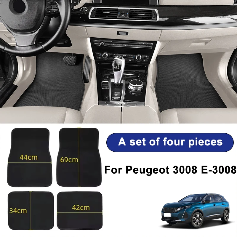 For Peugeot 3008 E-3008 Car Floor Mats Black Non-Slip 4Pcs Front&Rear Foot Mats Carpets Rugs Auto Interior Accessories
For Peugeot 3008 E-3008 Car Floor Mats Black Non-Slip 4Pcs Front&Rear Foot Mats Carpets Rugs Auto Interior Accessories