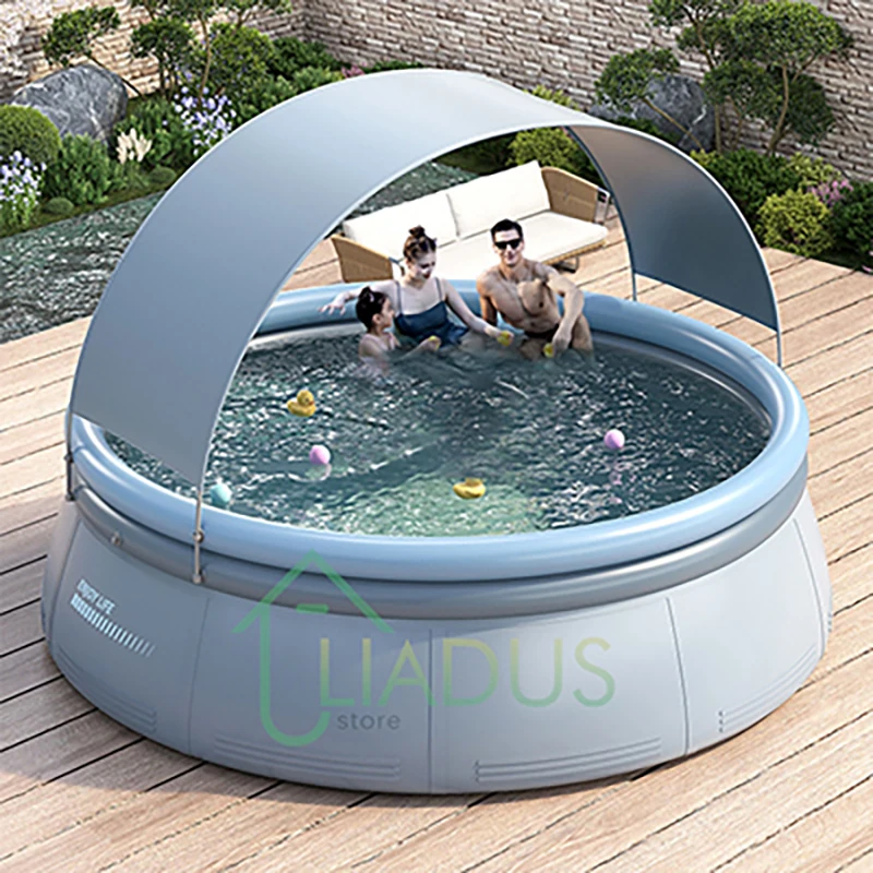 Canopy Shade Mesh-Reinforced Inflatable Round Family Pool Foldable Large Baby Bath Tub Outdoor Play Pool for Kids Infants Garden
Canopy Shade Mesh-Reinforced Inflatable Round Family Pool Foldable Large Baby Bath Tub Outdoor Play Pool for Kids Infants Garden