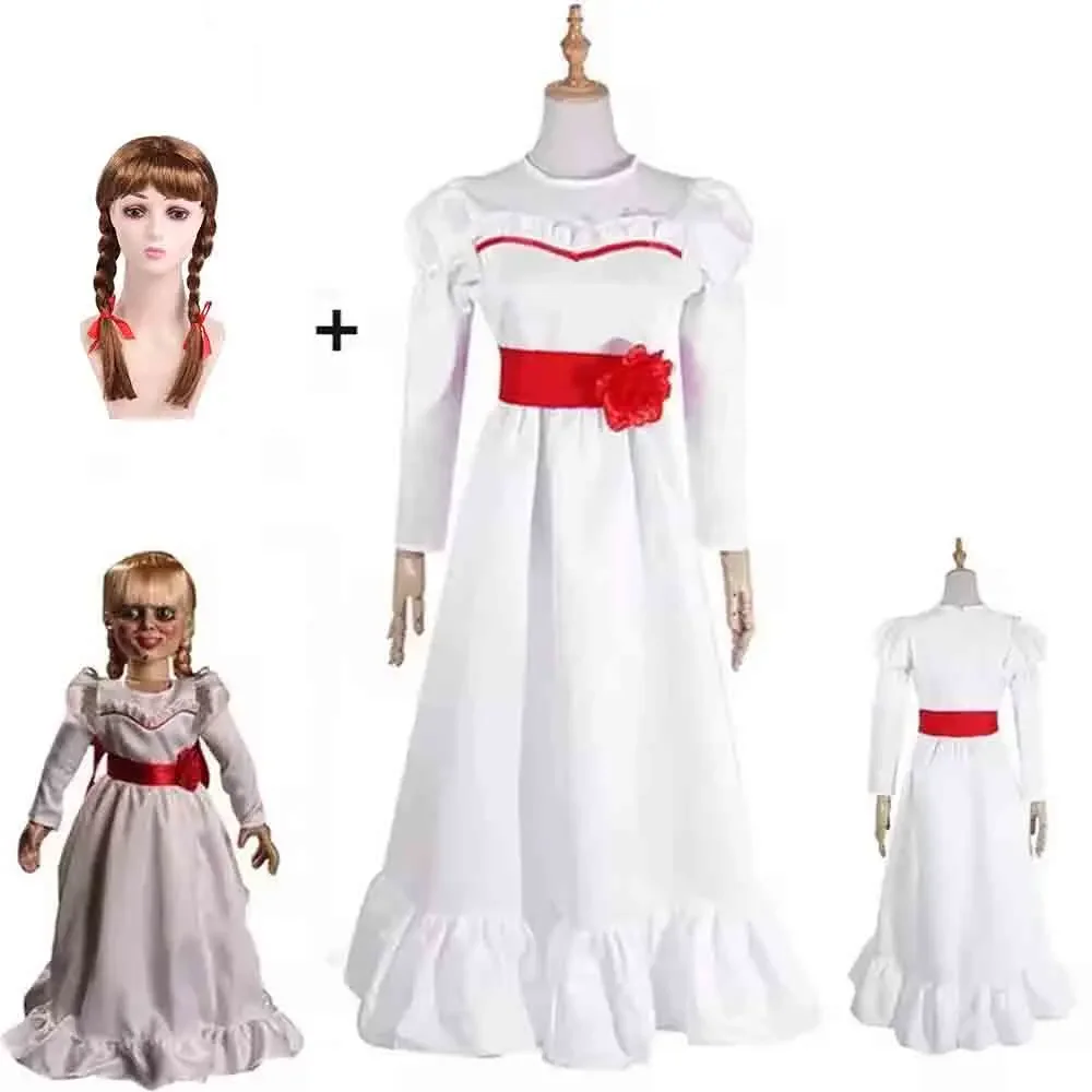 Women Vintage Evil Horror Doll Cosplay Dress Scary Halloween Costume Complete Outfit With Realistic Doll Mask And Synthetic Wig
Women Vintage Evil Horror Doll Cosplay Dress Scary Halloween Costume Complete Outfit With Realistic Doll Mask And Synthetic Wig