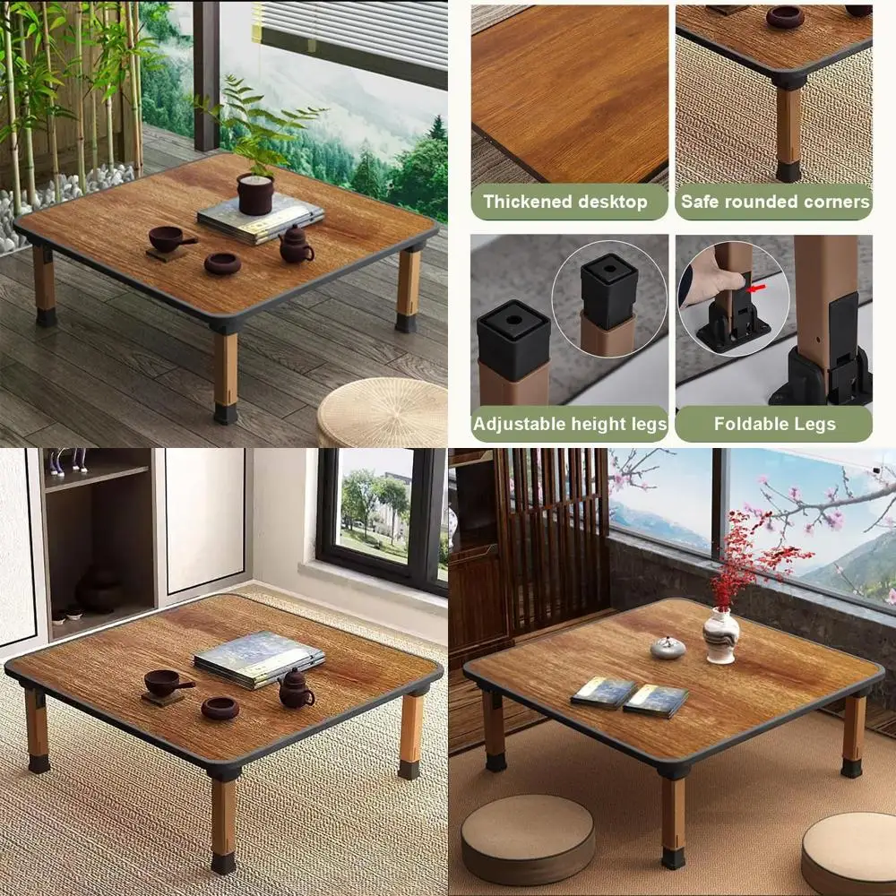 Square Low Wooden Tea Table, Adjustable Floor Seating, Laptop Desk for Meditation and Dining (60x60cm)
Square Low Wooden Tea Table, Adjustable Floor Seating, Laptop Desk for Meditation and Dining (60x60cm)