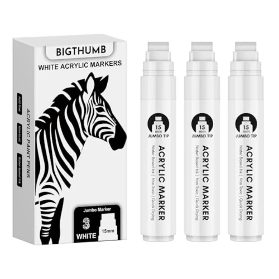 Thick Jumbo Poster Markers: 3 Pcs 15mm Wide Tip Large Acrylic Paint Pens Big Permanent Markers Calligraphy Marker for Rock Pain
Thick Jumbo Poster Markers: 3 Pcs 15mm Wide Tip Large Acrylic Paint Pens Big Permanent Markers Calligraphy Marker for Rock Pain