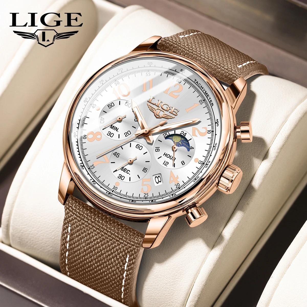 LIGE 2026 watches mens Chronograph Business Casual Waterproof Luminous Fashion Clock Calendar Moon Phase quartz mens wristwatch
LIGE 2026 watches mens Chronograph Business Casual Waterproof Luminous Fashion Clock Calendar Moon Phase quartz mens wristwatch