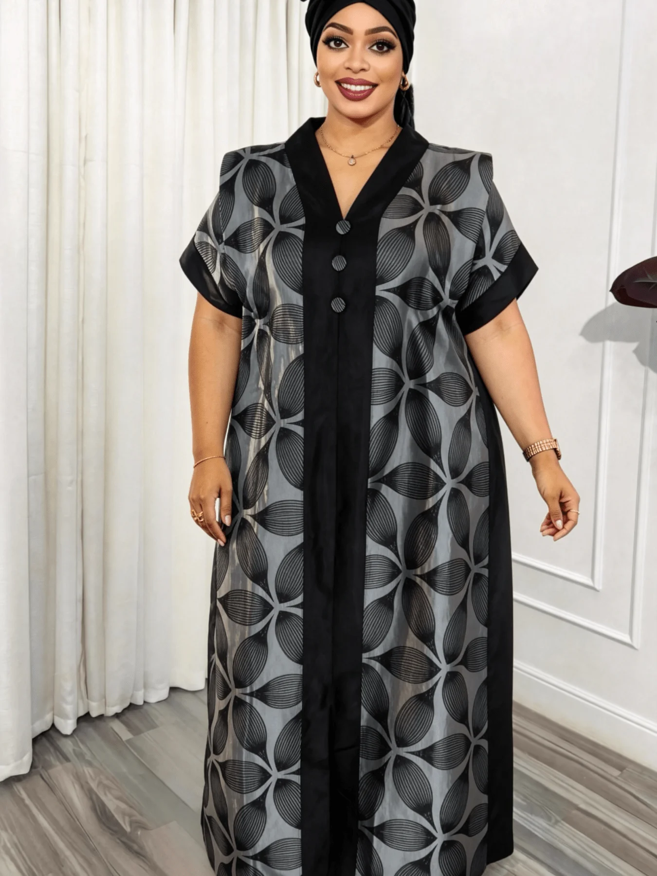 Jacquard Pattern Large Size African Womens Traditional Long Middle Eastern Robe with Matching Scarf Suitable for Formal
Jacquard Pattern Large Size African Womens Traditional Long Middle Eastern Robe with Matching Scarf Suitable for Formal