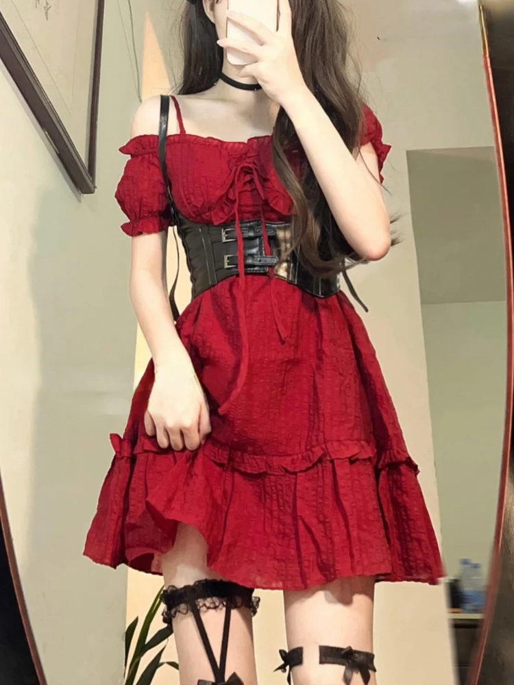 2023 Summer Vintage Y2k Mini Dress Women Causal Sleeveless Elegant Sexy Strap Dress Sweet Slim 2 Piece Dress Set Korean Fashion
2023 Summer Vintage Y2k Mini Dress Women Causal Sleeveless Elegant Sexy Strap Dress Sweet Slim 2 Piece Dress Set Korean Fashion