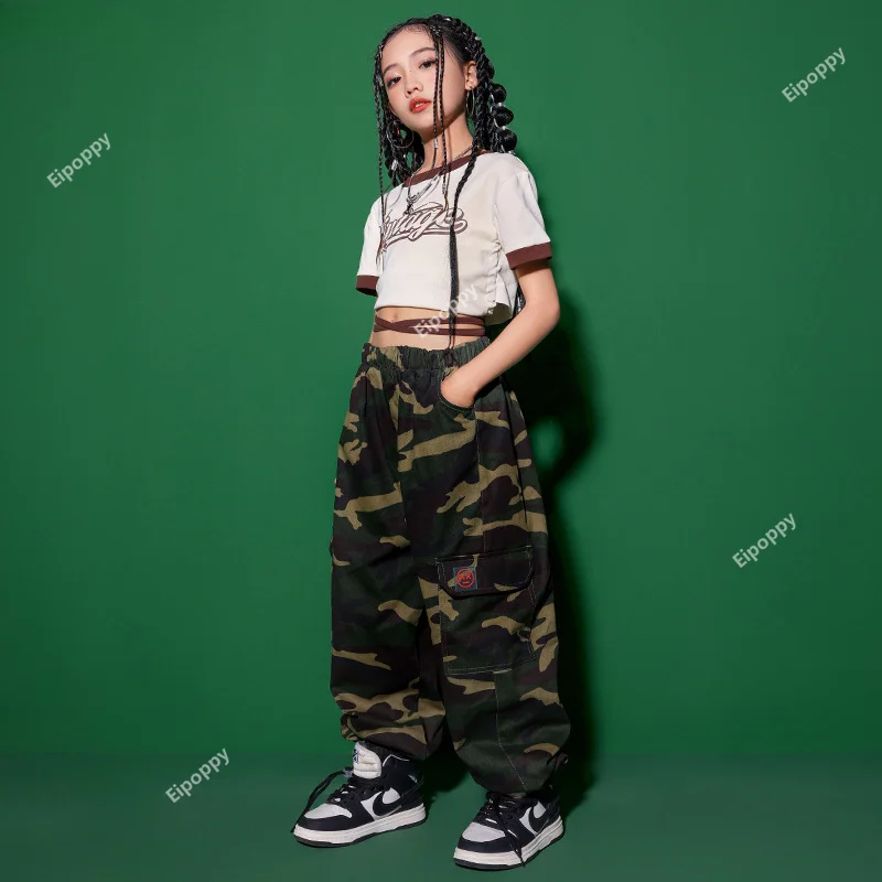 Girls Hip Hop Crop Top Camouflage Cargo Pants Clothes Sets Kids Tie Up T-shirt Street Dance Joggers Children Streetwear Costumes
Girls Hip Hop Crop Top Camouflage Cargo Pants Clothes Sets Kids Tie Up T-shirt Street Dance Joggers Children Streetwear Costumes