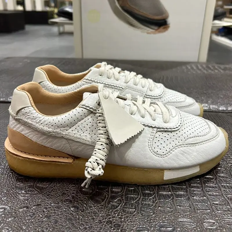 26SS New Fall Lightweight Men's Vintage Running Shoes Color Block Nubuck Leather Casual Board Sneakers Rubber Sole
26SS New Fall Lightweight Men's Vintage Running Shoes Color Block Nubuck Leather Casual Board Sneakers Rubber Sole