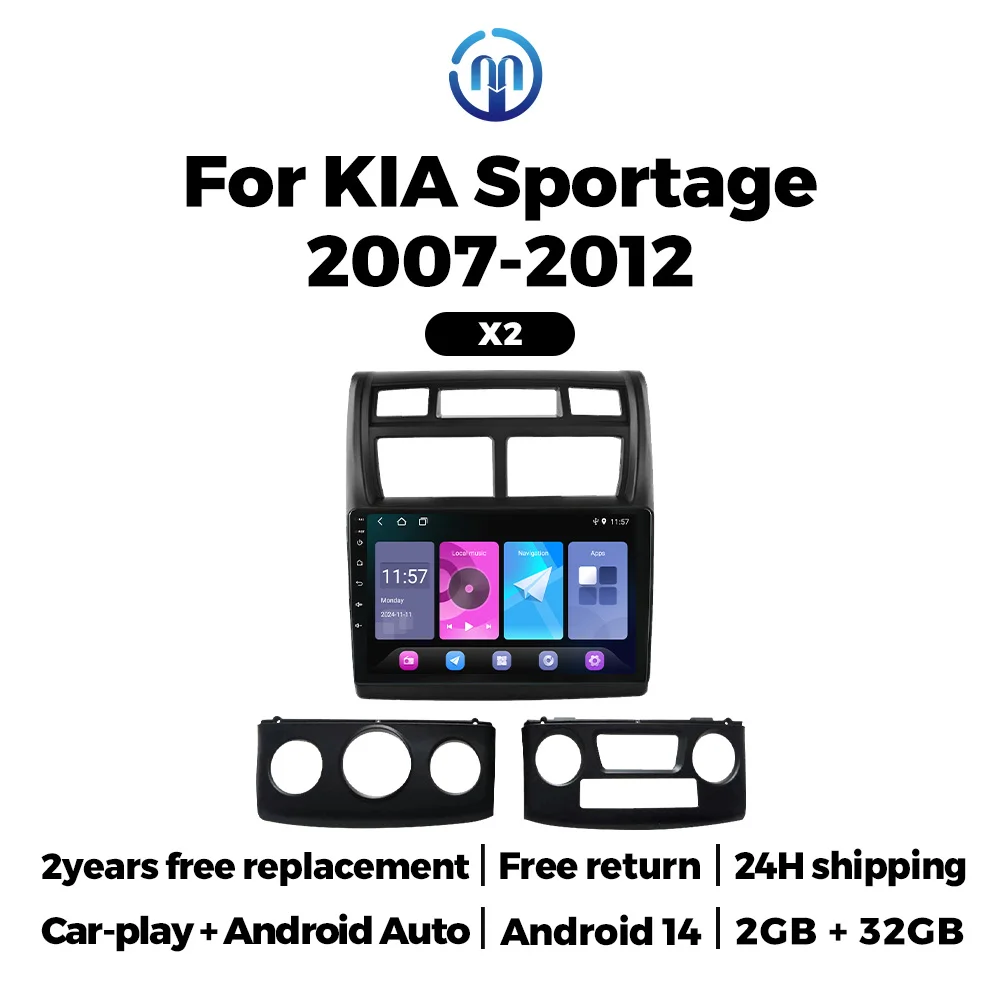 MEKEDE&NAVIFLY Android 14 For KIA Sportage 2007-2012 Car Stereo 2 Din Autoradio Carplay Host unit FM radio GPS Navi player 4G BT
MEKEDE&NAVIFLY Android 14 For KIA Sportage 2007-2012 Car Stereo 2 Din Autoradio Carplay Host unit FM radio GPS Navi player 4G BT