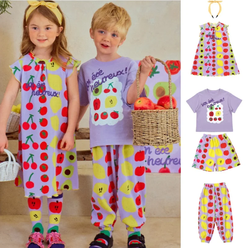 Children's T-shirt Set 2025 Summer New Printing Fashion Girls Dress Cotton Cartoon Boys Girls Short-sleeved Children's Clothing
Children's T-shirt Set 2025 Summer New Printing Fashion Girls Dress Cotton Cartoon Boys Girls Short-sleeved Children's Clothing