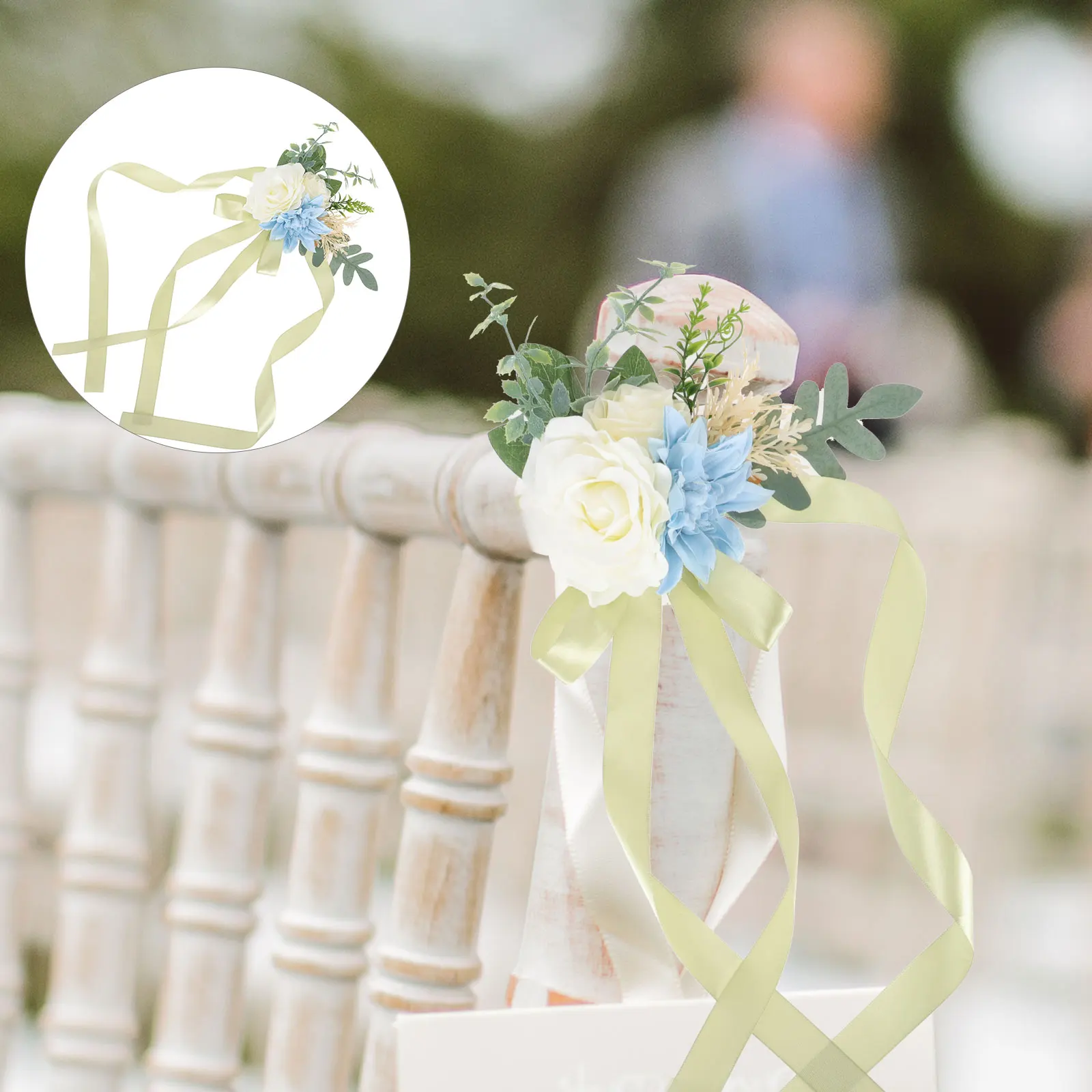 Artificial Flower Chair Decor Ribbon Wedding Aisle Decorations Floral Chair Back Black Flower Outdoor Ceremony Fabric
Artificial Flower Chair Decor Ribbon Wedding Aisle Decorations Floral Chair Back Black Flower Outdoor Ceremony Fabric