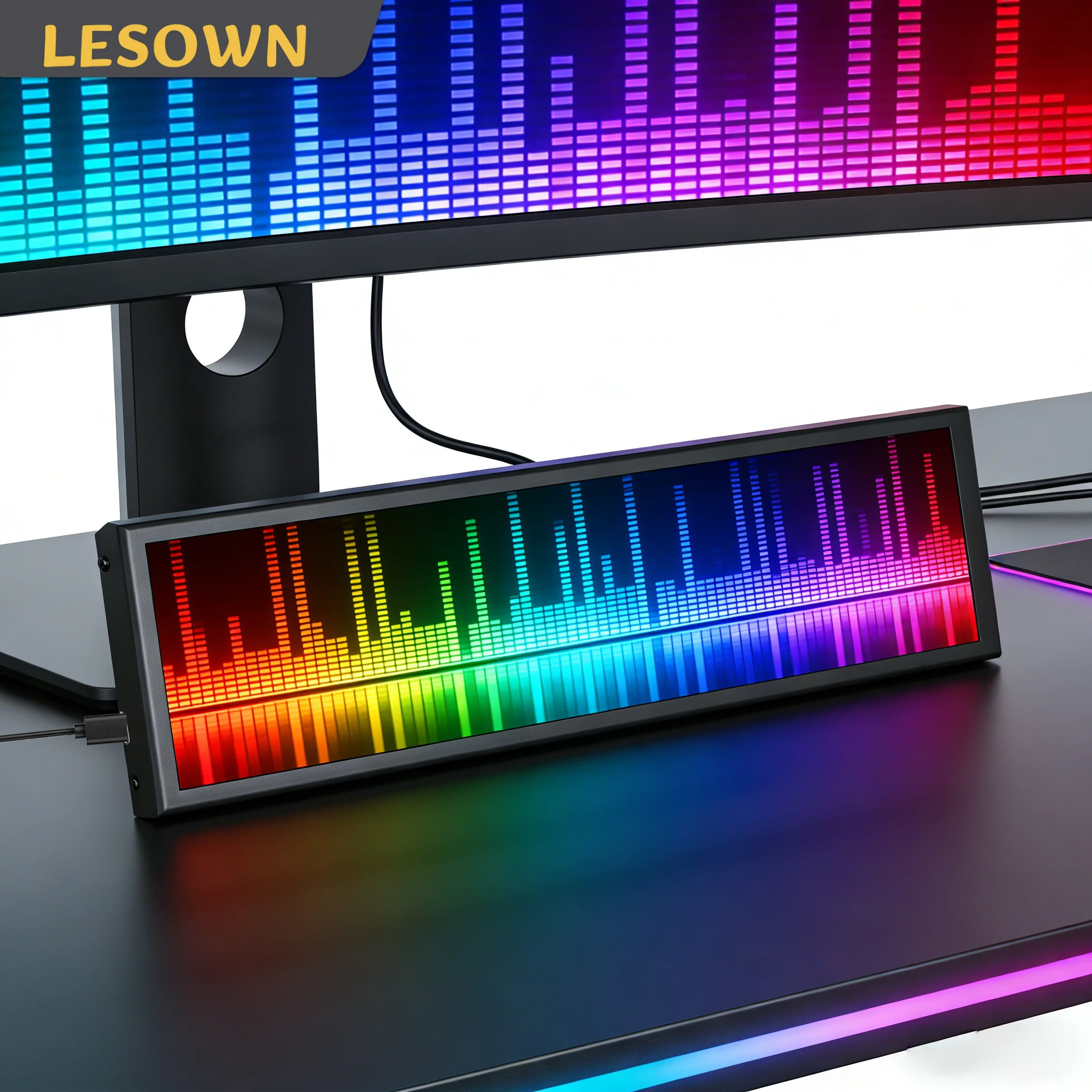 LESOWN 8.8 Inch Horizontal Bar Display Portable 480x1920 IPS Stretched Strip Ultra Slim External Monitor for Musical spectrum
LESOWN 8.8 Inch Horizontal Bar Display Portable 480x1920 IPS Stretched Strip Ultra Slim External Monitor for Musical spectrum