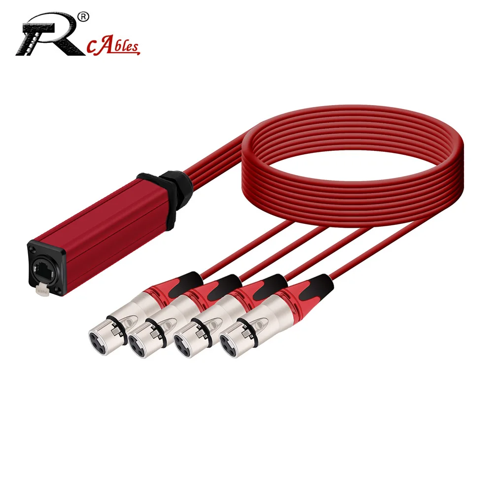RJ45 Cat6 with Shielded to 4 Channel 3Pin XLR Female Connector Multi Network Receiver Audio Cable for Stage Recording Studio
RJ45 Cat6 with Shielded to 4 Channel 3Pin XLR Female Connector Multi Network Receiver Audio Cable for Stage Recording Studio