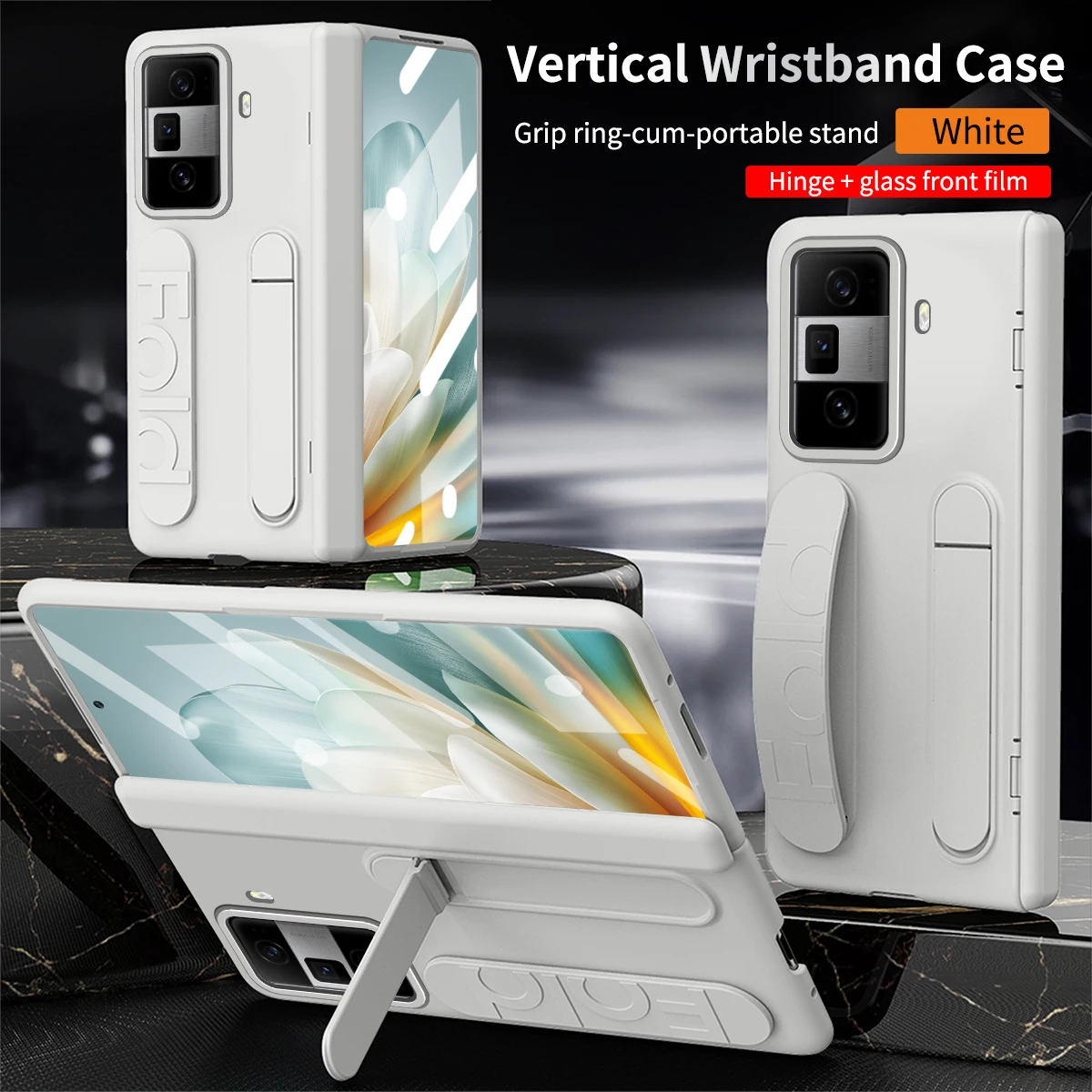 Case for Honor Magic V6 V5 V3 Vs3 Grip Ring Integrated Stand Full Lens and Hinge Protection AF Shockproof Tempered Glass Cover
Case for Honor Magic V6 V5 V3 Vs3 Grip Ring Integrated Stand Full Lens and Hinge Protection AF Shockproof Tempered Glass Cover