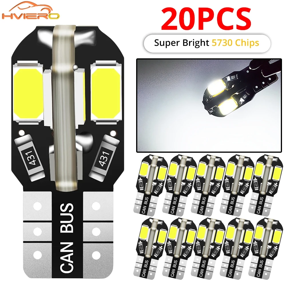 20X T10 5730 W5W 8SMD Universal Auto License Plate Lights Trunk Lamp Dome Reading Wedge Bulb Car Led Interior Canbus Turn Signal
20X T10 5730 W5W 8SMD Universal Auto License Plate Lights Trunk Lamp Dome Reading Wedge Bulb Car Led Interior Canbus Turn Signal