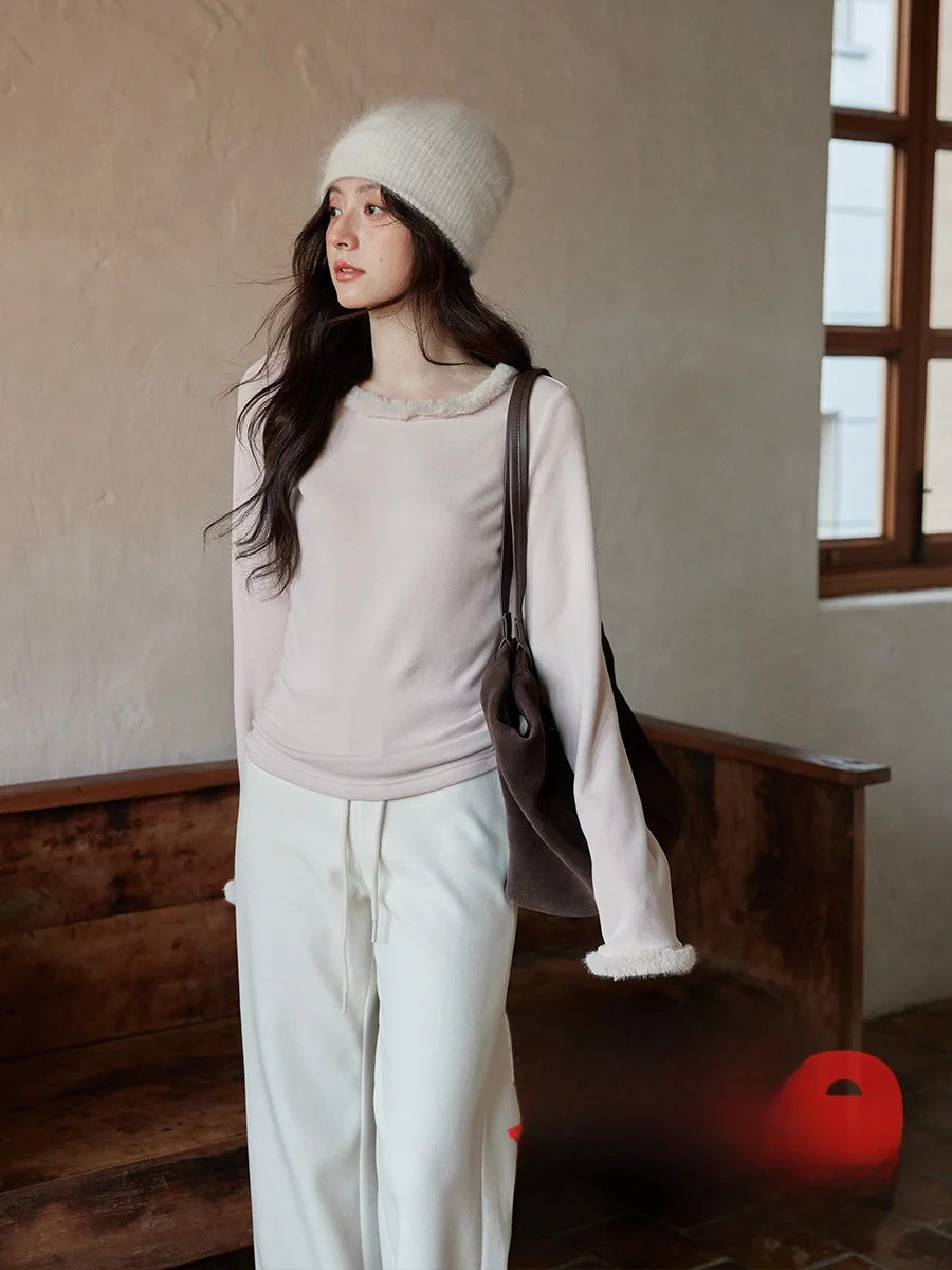 Korean Style Long Sleeve Base Shirt Inner Wear T-Shirt with Frayed Design Elegant Winter Fashion for Young Women High Waist
Korean Style Long Sleeve Base Shirt Inner Wear T-Shirt with Frayed Design Elegant Winter Fashion for Young Women High Waist