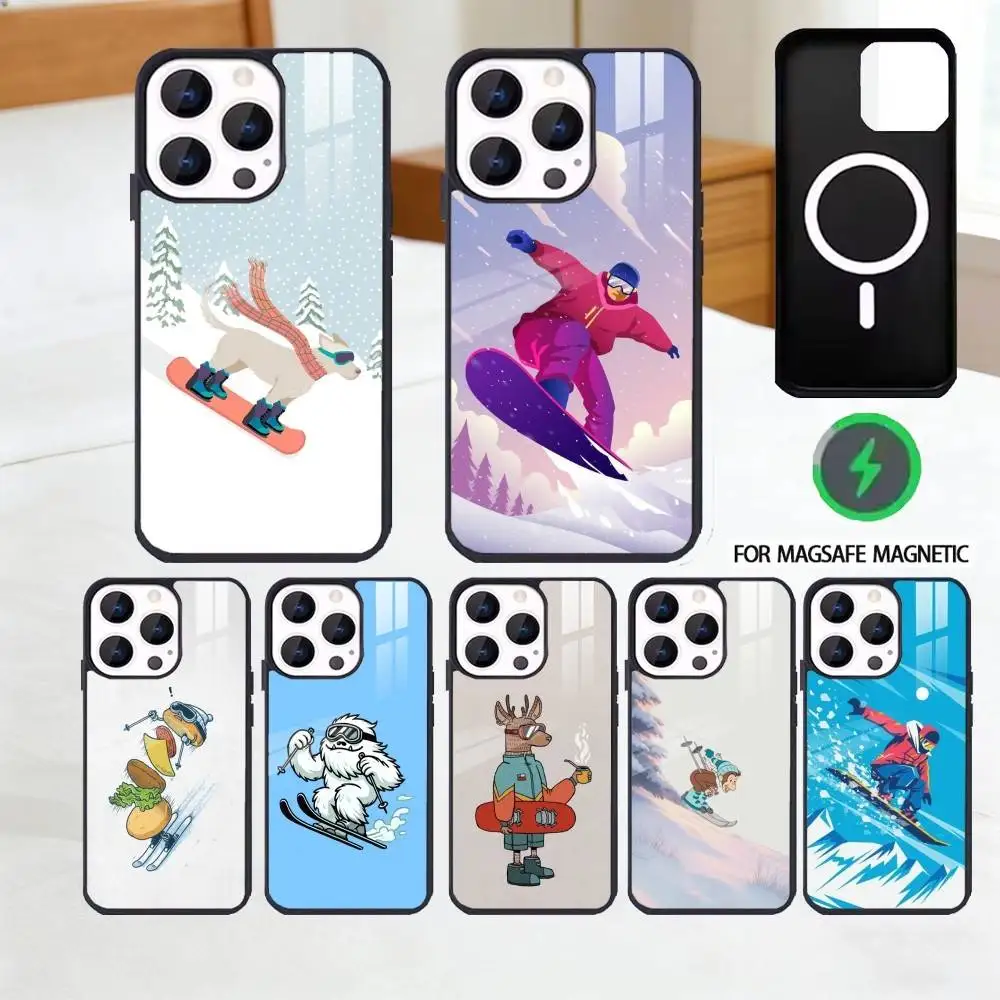 Cartoon Cute Skiing Phone Case For iPhone 17 16 15 14 13 12 Pro Max Plus for Magsafe Mirror Wireless Magnetic Cover
Cartoon Cute Skiing Phone Case For iPhone 17 16 15 14 13 12 Pro Max Plus for Magsafe Mirror Wireless Magnetic Cover