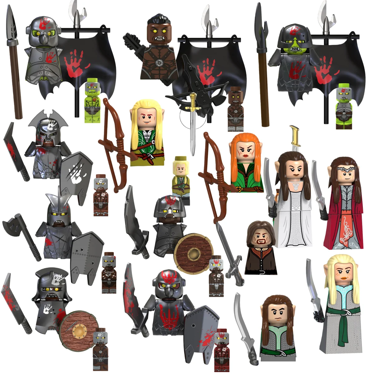 Blind Box TV6408 Mini Action Figure Toys Orcs Dwarf Elves Rohan knight Army Wars Building Blocks Accessories Christmas Gifts
Blind Box TV6408 Mini Action Figure Toys Orcs Dwarf Elves Rohan knight Army Wars Building Blocks Accessories Christmas Gifts