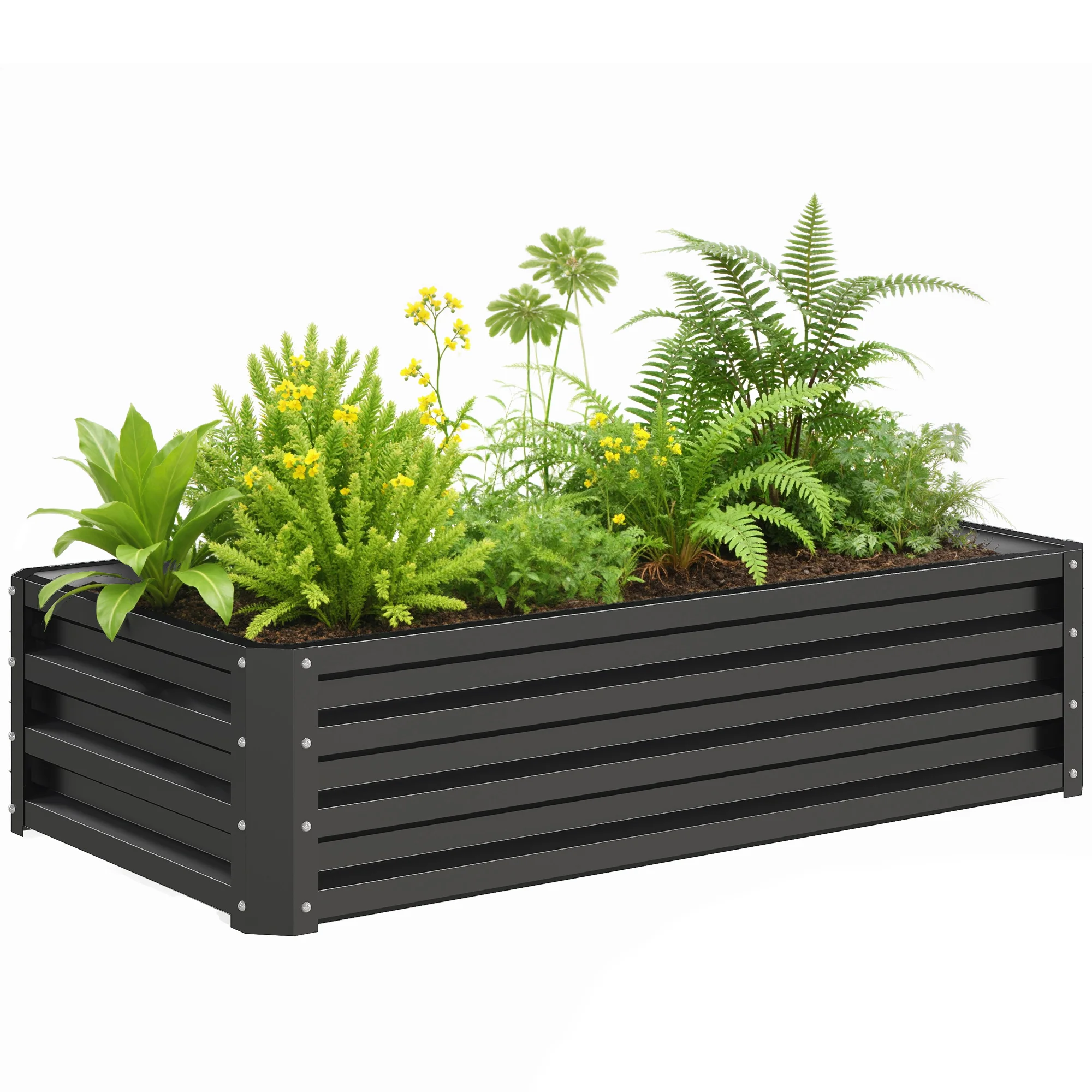 Galvanized Raised Garden Bed, 4' x 2' x 1' Metal Planter Box, for Growing Vegetables, Flowers, Herbs, Succulents, Gray
Galvanized Raised Garden Bed, 4' x 2' x 1' Metal Planter Box, for Growing Vegetables, Flowers, Herbs, Succulents, Gray