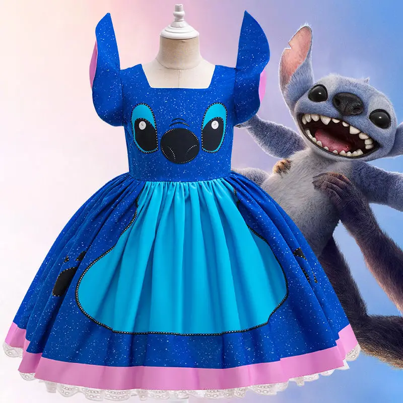 New Disney Stitch Halloween Cosplay Cute Flying Sleeve Cartoon Puffy Fong Fong Party Performance Costume Kawaii Kids Dress Gift
New Disney Stitch Halloween Cosplay Cute Flying Sleeve Cartoon Puffy Fong Fong Party Performance Costume Kawaii Kids Dress Gift