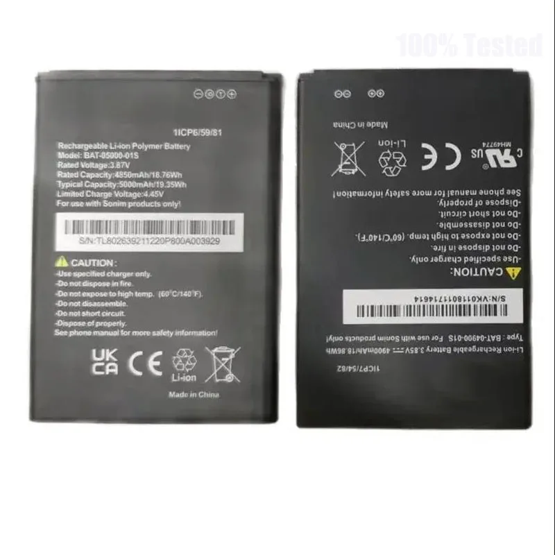 4850mAh BAT-05000-01S Battery For Sonim xp9900 xp10 cellphone BAT-05000-01S 4900mAh BAT-04900-01S For Sonim XP8 XP8800 Battery
4850mAh BAT-05000-01S Battery For Sonim xp9900 xp10 cellphone BAT-05000-01S 4900mAh BAT-04900-01S For Sonim XP8 XP8800 Battery
