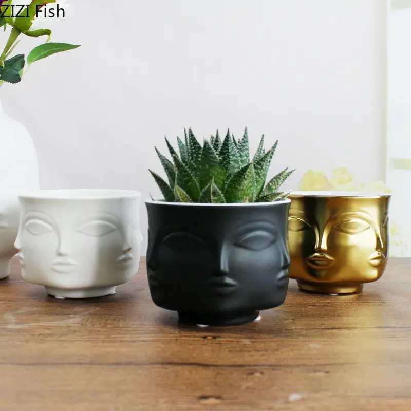 Human Face Ornament Ceramic Flowerpot Art Sculpture Succulent Pot Plant Pot Garden Supplies Potted Plant Garden Pots Crafts
Human Face Ornament Ceramic Flowerpot Art Sculpture Succulent Pot Plant Pot Garden Supplies Potted Plant Garden Pots Crafts