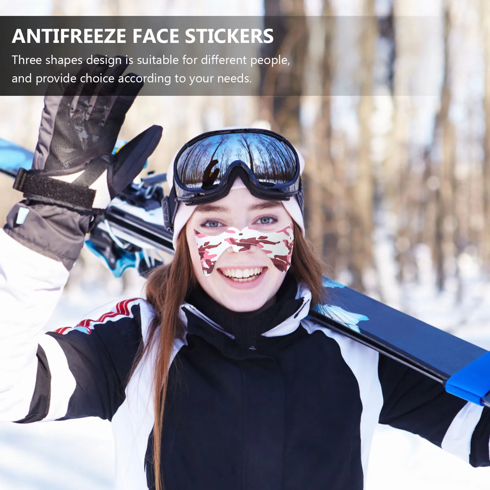 3Sets Outdoor Riding Face Stickers Winter Antifreeze Facial Tape Windproof Ski Protective Soft Skin Sticker Winter Ski Face Tape
3Sets Outdoor Riding Face Stickers Winter Antifreeze Facial Tape Windproof Ski Protective Soft Skin Sticker Winter Ski Face Tape