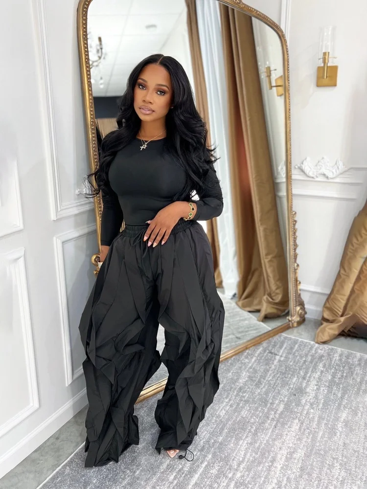 Wmstar 2 Piece Sets Wholesale Fitted Top Wide Leg Lace Pants Commuting Autumn and Winter Set Solid Matching Suit Drop Shopping
Wmstar 2 Piece Sets Wholesale Fitted Top Wide Leg Lace Pants Commuting Autumn and Winter Set Solid Matching Suit Drop Shopping