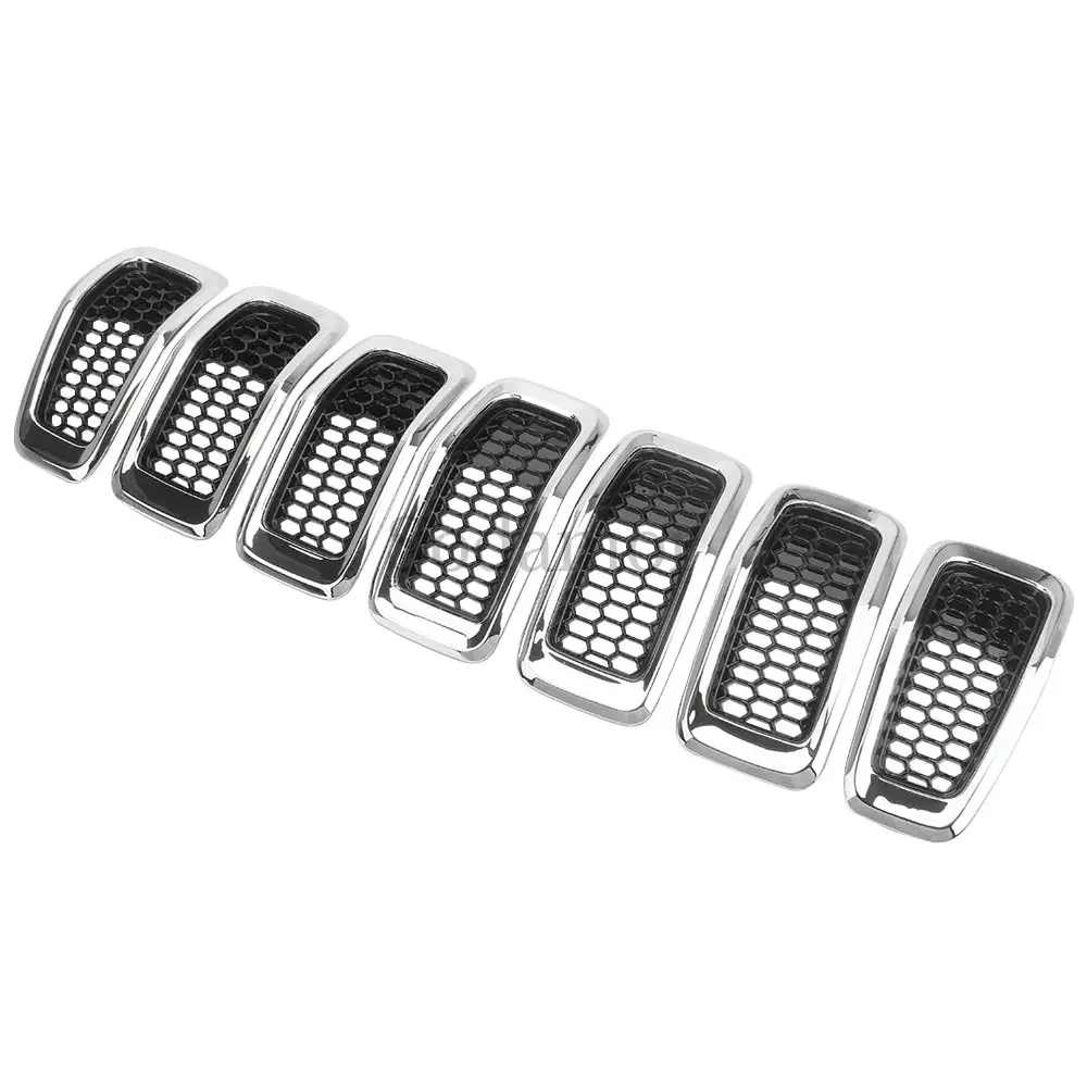 7PCS Glossy Black Front Grill Insert Grille Cover Trim Mesh Style 68303626AA ABS Fit For Jeep Cherokee 2014 2015 2016 2017 2018
7PCS Glossy Black Front Grill Insert Grille Cover Trim Mesh Style 68303626AA ABS Fit For Jeep Cherokee 2014 2015 2016 2017 2018