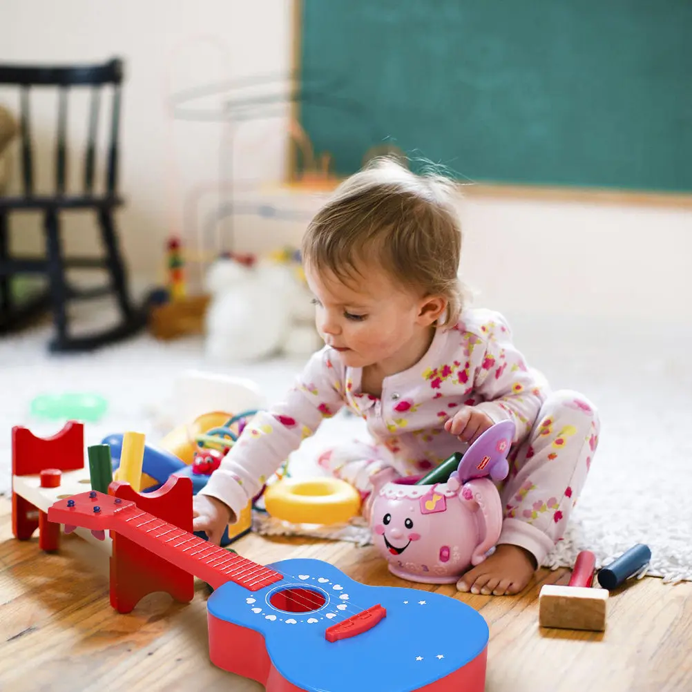 1Pcs Plastic Guitar Musical Instrument Educational Ukulele for Kids Children Early Learning Guitar Toy Kids Ukulele Toy
1Pcs Plastic Guitar Musical Instrument Educational Ukulele for Kids Children Early Learning Guitar Toy Kids Ukulele Toy