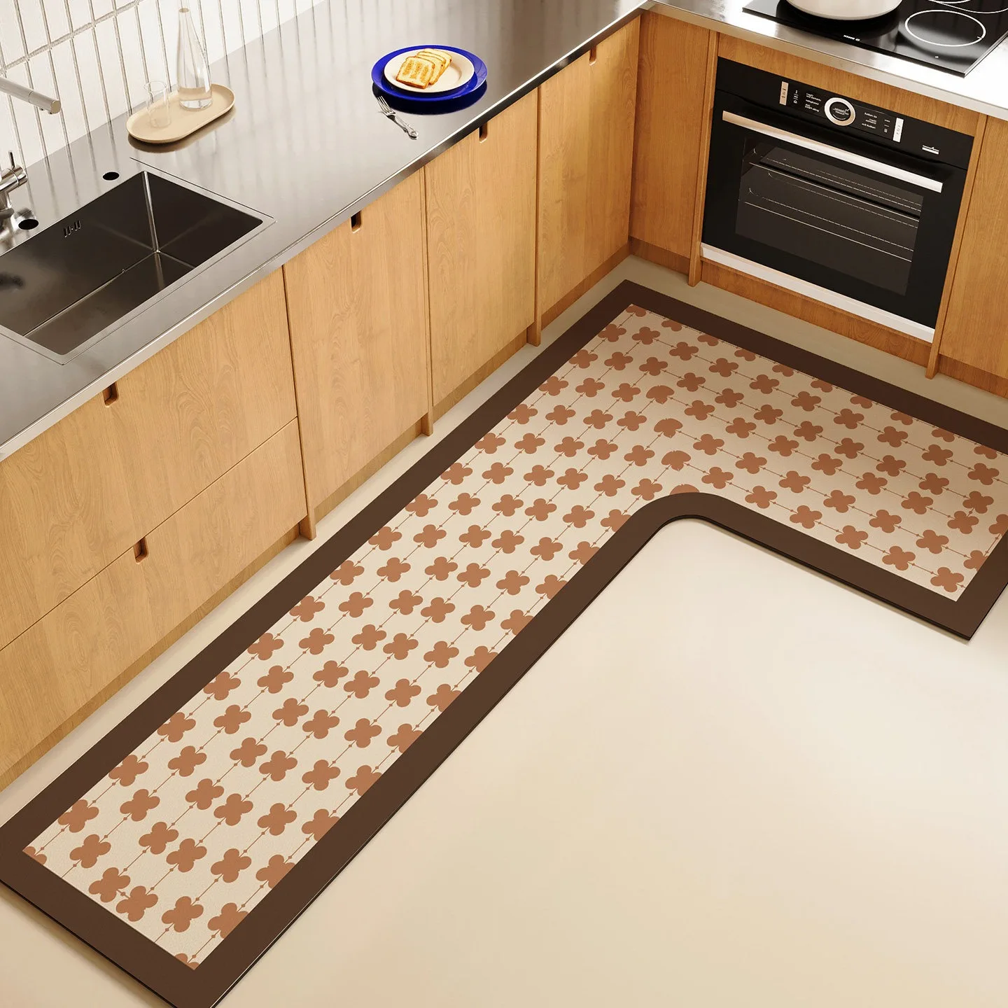 L-shaped Kitchen Floor Mat Corner Rug Non-slip Foot Rugs Waterproof Oil-proof PVC Leather Washable Carpet Easy Clean שטיח למטבח
L-shaped Kitchen Floor Mat Corner Rug Non-slip Foot Rugs Waterproof Oil-proof PVC Leather Washable Carpet Easy Clean שטיח למטבח