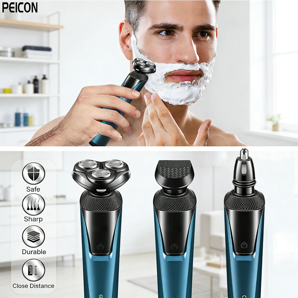 Electrical Rotary Shaver for Men 3-in-1 Electric Beard Shaver Washable Rechargeable Shaving Machine Portable Body Hair Trimmer
Electrical Rotary Shaver for Men 3-in-1 Electric Beard Shaver Washable Rechargeable Shaving Machine Portable Body Hair Trimmer