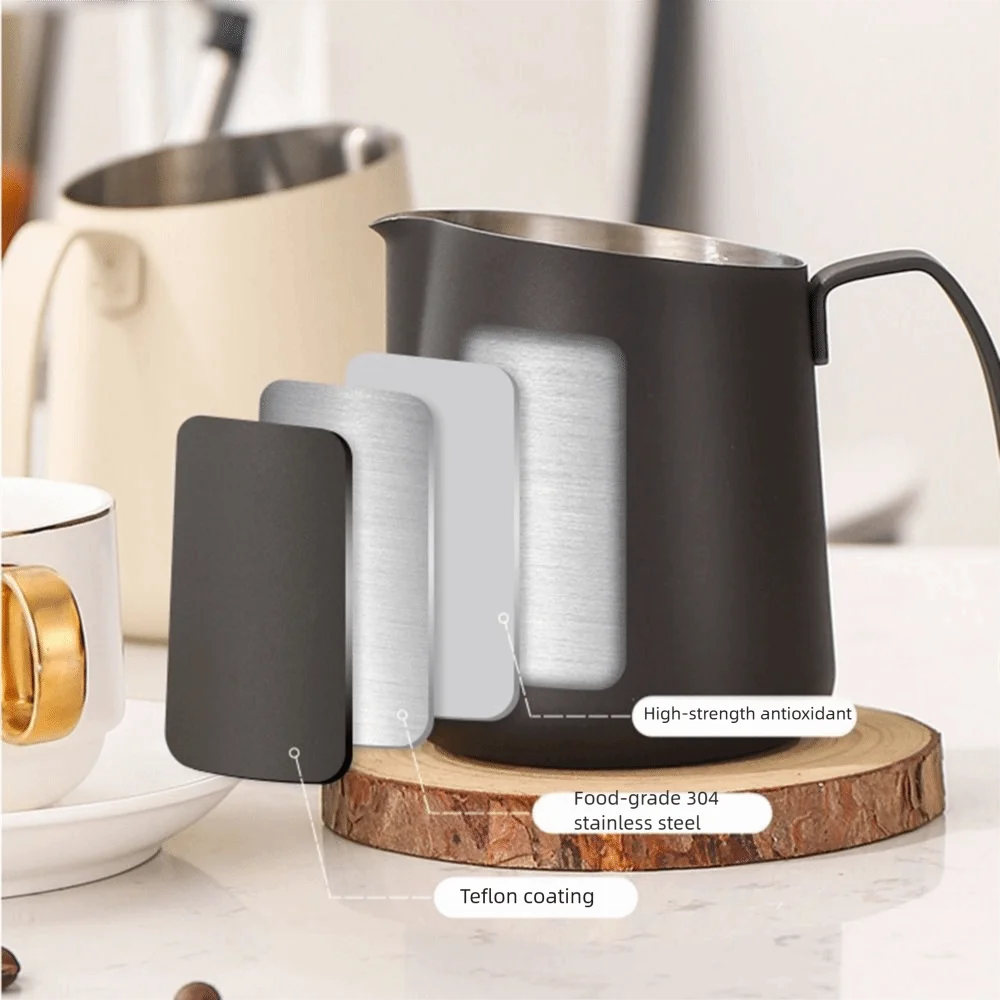 Stainless Steel Milk Frothing Pitcher Long Rounded Spout 500/750ml Milk Foam Cup V-Mouth Design Comfortable Handle Latte Art Jug
Stainless Steel Milk Frothing Pitcher Long Rounded Spout 500/750ml Milk Foam Cup V-Mouth Design Comfortable Handle Latte Art Jug