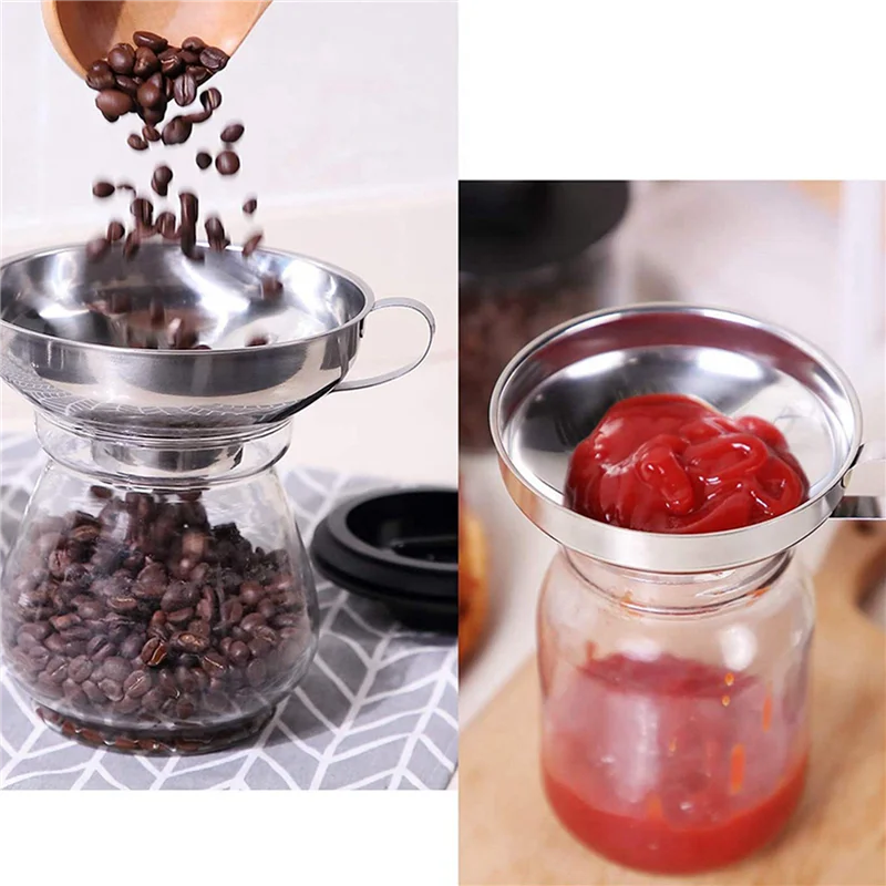 ABZS 20 Pack Stainless Steel Kitchen Funnel Is Suitable For Glass Bottle Seasoning Jar For Transferring Liquid
ABZS 20 Pack Stainless Steel Kitchen Funnel Is Suitable For Glass Bottle Seasoning Jar For Transferring Liquid