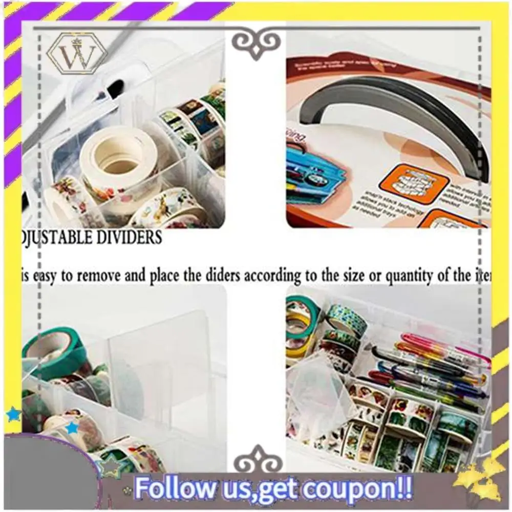 New Clear 3 Layers 30 Grids Washi Tape Storage Box Transparent Tool Set Box Accessories Handcarry Stationery Holder
New Clear 3 Layers 30 Grids Washi Tape Storage Box Transparent Tool Set Box Accessories Handcarry Stationery Holder