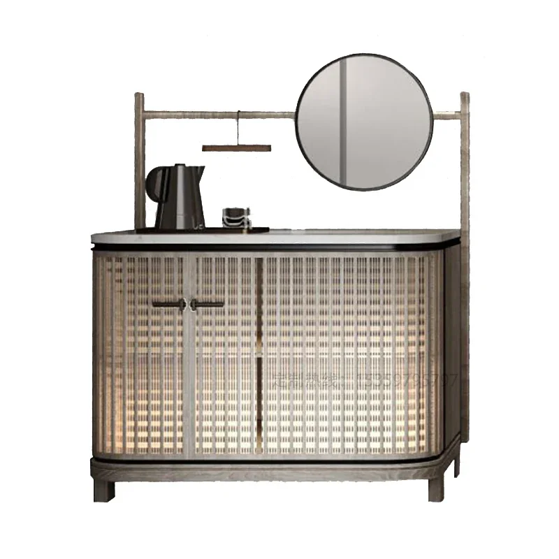 Modern hotel clubhouse private room light luxury wine water homestay simple solid wood dining side cabinet high cabinet
Modern hotel clubhouse private room light luxury wine water homestay simple solid wood dining side cabinet high cabinet