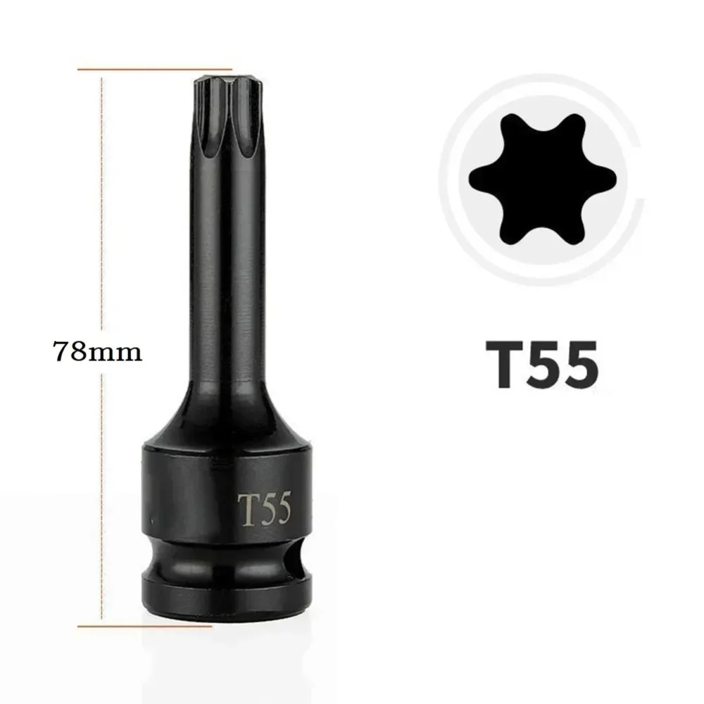 1Pcs New Metric 1/2 Inch Shank Electric Drill Socket Adapter 78mm Length Long Bit Torx Socket T20-T100 Cr-Mo Steel Socket Wrench
1Pcs New Metric 1/2 Inch Shank Electric Drill Socket Adapter 78mm Length Long Bit Torx Socket T20-T100 Cr-Mo Steel Socket Wrench