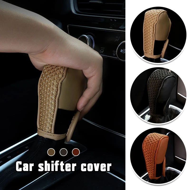 Luxury Car Leather Handbrake Cover Comfortable Grip PU Ice Silk Breathable Auto-Shift Gear Cover Vehicles Interior Accessories
Luxury Car Leather Handbrake Cover Comfortable Grip PU Ice Silk Breathable Auto-Shift Gear Cover Vehicles Interior Accessories
