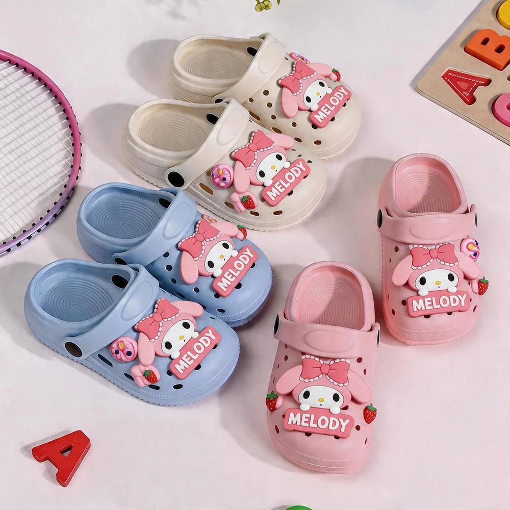My Melody Children Slippers Cute EVA Hole Shoes with Strawberry Bow Charms, Non-slip Breathable Shoes for Toddler Girls
My Melody Children Slippers Cute EVA Hole Shoes with Strawberry Bow Charms, Non-slip Breathable Shoes for Toddler Girls