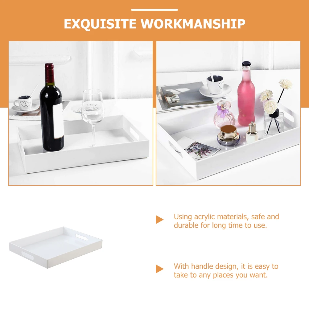 Sturdy Acrylic Serving Lightweight With Handles Decorative Organizer Kitchen Bathroom Coffee Table Wipe-Clean
Sturdy Acrylic Serving Lightweight With Handles Decorative Organizer Kitchen Bathroom Coffee Table Wipe-Clean