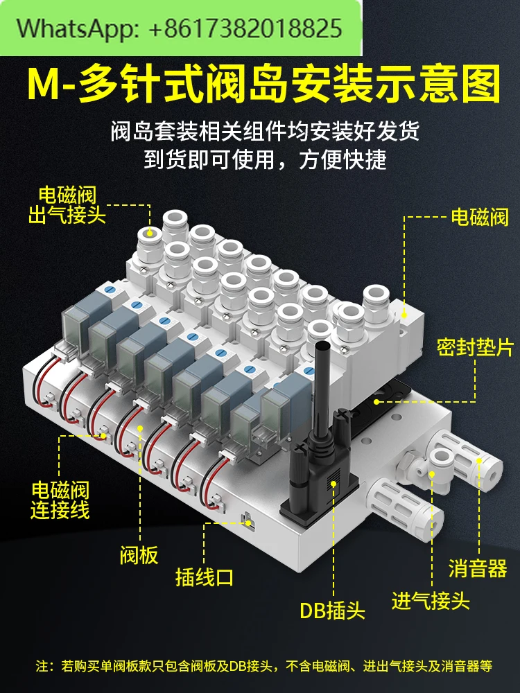 Pneumatic plug-in integrated valve terminal bus protocol solenoid valve group 24v bus SY5120/7120
Pneumatic plug-in integrated valve terminal bus protocol solenoid valve group 24v bus SY5120/7120