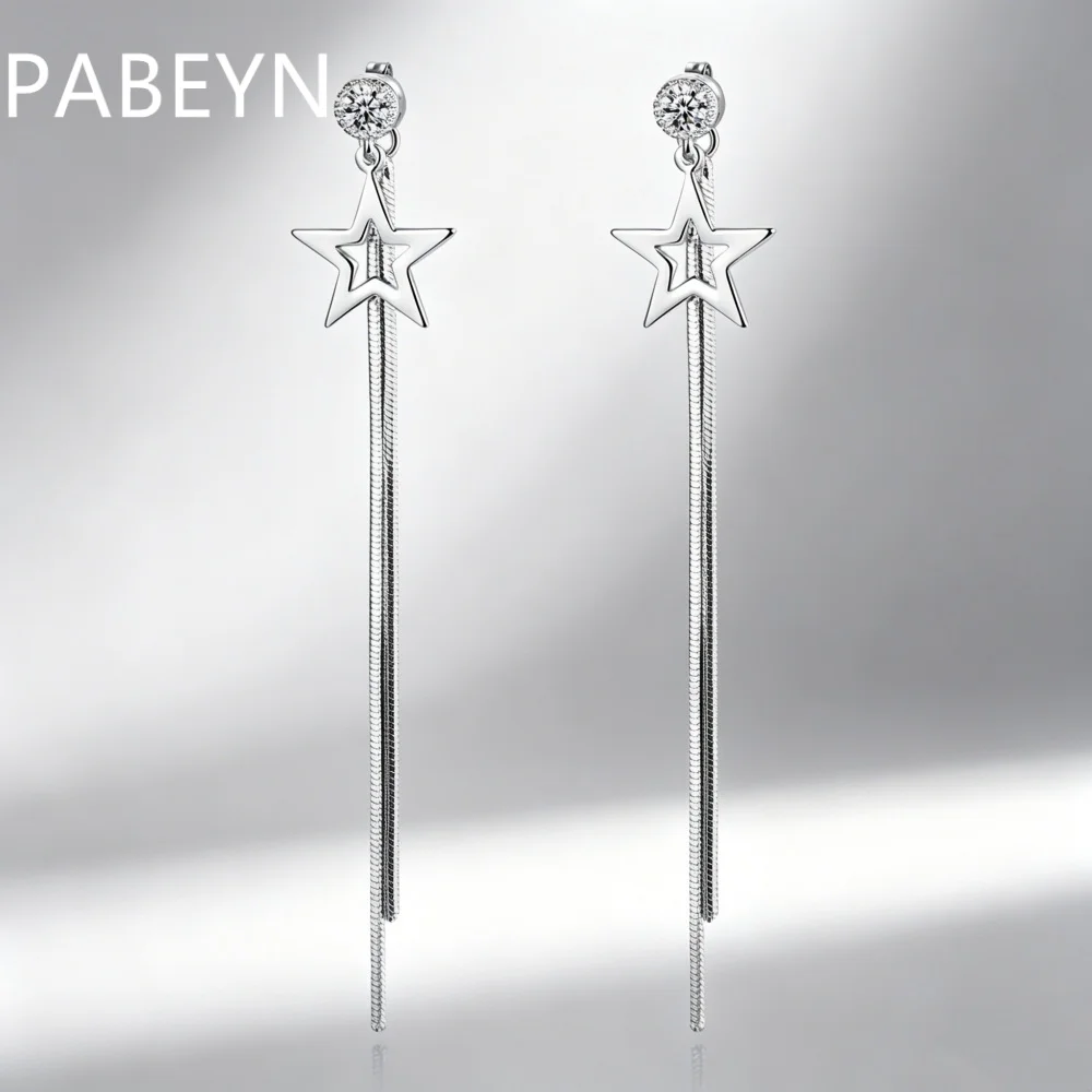 925 Sterling Silver Stylish Simple Hollow Star Zircon Earrings Birthday Party Anniversary Gift
925 Sterling Silver Stylish Simple Hollow Star Zircon Earrings Birthday Party Anniversary Gift