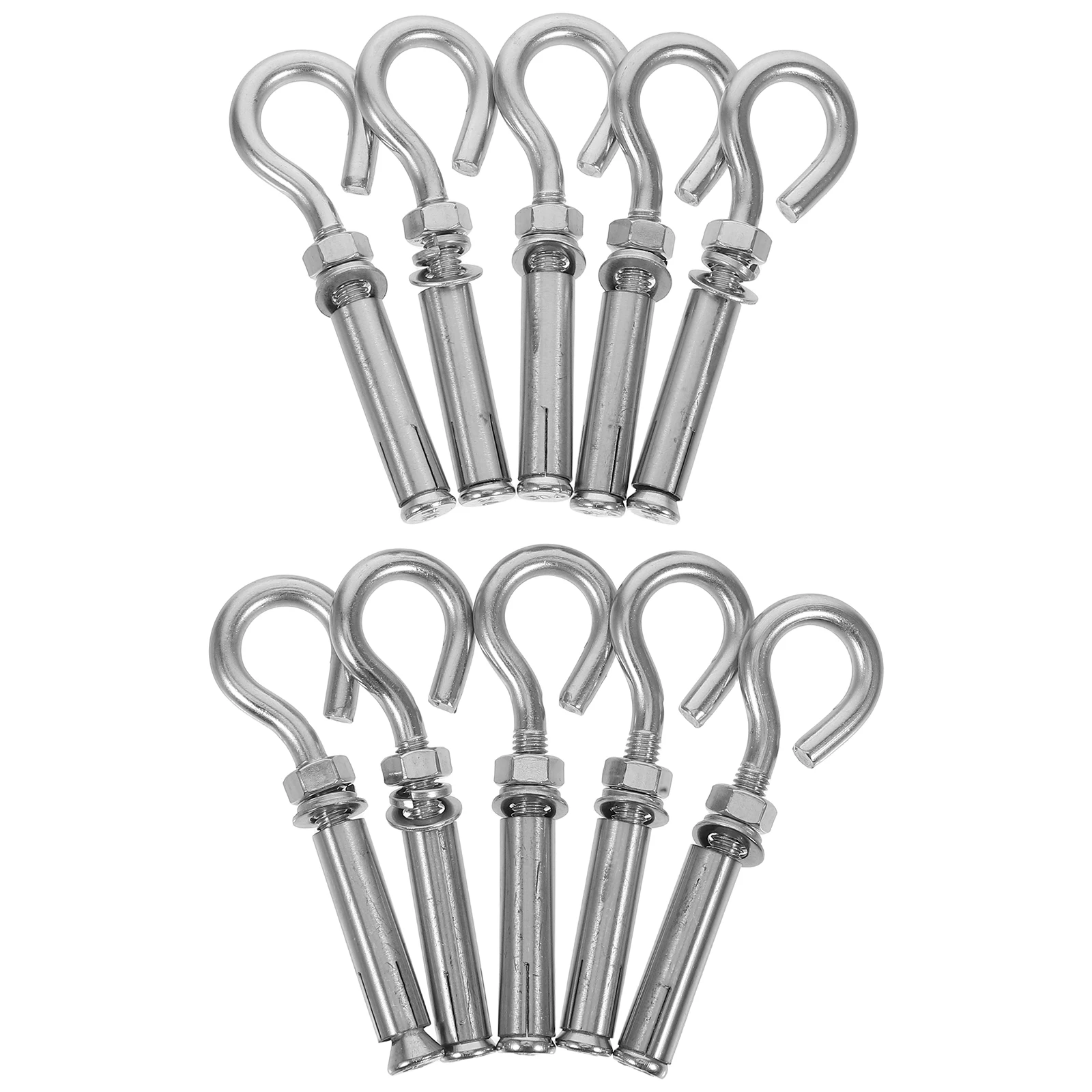 10pcs Stainless Steel Expansion Hooks Heavy Duty Concrete Anchors Wall Screw Bolts Cylindrical Wire Rope Tow Hook Kitchen
10pcs Stainless Steel Expansion Hooks Heavy Duty Concrete Anchors Wall Screw Bolts Cylindrical Wire Rope Tow Hook Kitchen