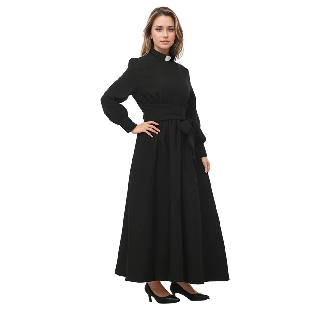 Clergy Dresses for Women Minister Liturgical Praise Dress Maxi Length Tab Collar Robe Worship Costume
Clergy Dresses for Women Minister Liturgical Praise Dress Maxi Length Tab Collar Robe Worship Costume